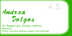 andrea dolgos business card